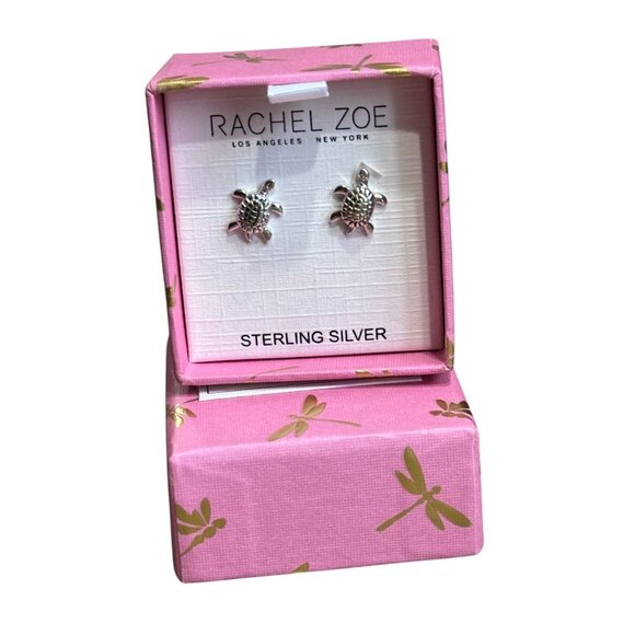 NEW 925 Sterling Silver Cute and Fun Turtle Stud Earrings - Picture 2 of 3